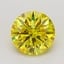 1.07 Ct. Fancy Vivid  Yellow Round Lab Grown Diamond