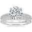 18K White Gold Tacori Sculpted Crescent Knife Edge Diamond Ring with Simply Tacori Diamond Ring (1/5 ct. tw.)