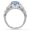 Feathered Shoulder Sapphire and Diamond Ring, smallside view