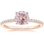 14K Rose Gold Ballad Half Coverage Diamond Ring (1/8 ct. tw.), smalltop view