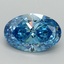 3.60 Ct. Fancy Vivid Blue Oval Lab Grown Diamond
