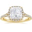18K Yellow Gold Joy Half-Coverage Diamond Ring, smalltop view