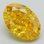 3.23 Ct. Fancy Vivid Yellow Oval Lab Grown Diamond