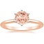 14K Rose Gold Six-Prong Petite Comfort Fit 1.5mm Solitaire Ring, smalltop view