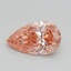 1.00 Ct. Fancy Intense Pink Pear Lab Grown Diamond