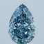 1.75 Ct. Fancy Intense Greenish Blue Pear Lab Grown Diamond
