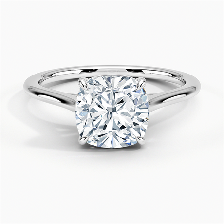 18K White Gold 1.4mm Provence Solitaire Ring