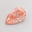1.51 Ct. Fancy Orange Pear Lab Grown Diamond