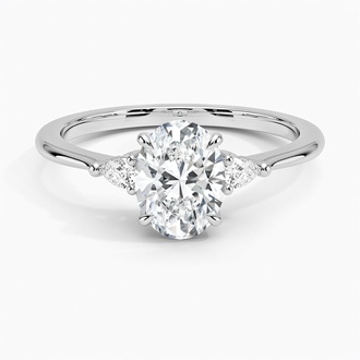 Aria Three Stone with 1ct Oval Diamond