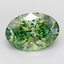 3.71 Ct. Fancy Vivid Green Oval Lab Grown Diamond