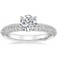 Platinum Tacori Sculpted Crescent Knife Edge Diamond Ring, smalltop view