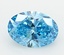 2.03 Ct. Fancy Vivid  Blue Oval Lab Grown Diamond