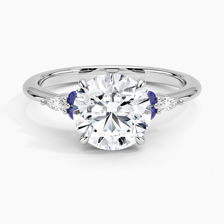 Platinum Nadia Sapphire and Diamond Ring