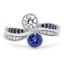 Bezel-Set Diamond and Sapphire Rings, smallview
