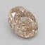 1.00 Ct. Very Light  Brown Oval Lab Grown Diamond