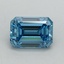 1.53 Ct. Fancy Vivid Malibu Blue Emerald Lab Grown Diamond