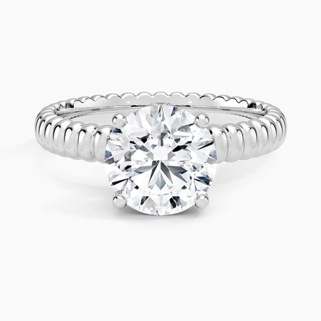 Platinum Petra Textured Solitaire Ring