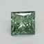 1.69 Ct. Fancy Vivid Green Princess Lab Grown Diamond
