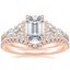 14K Rose Gold Luxe Nadia Diamond Ring (1/2 ct. tw.) with Flair Diamond Ring (1/6 ct. tw.)