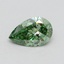 1.00 Ct. Fancy Vivid Green Pear Lab Grown Diamond