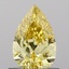 0.69 Ct. Fancy Intense Yellow Pear Lab Grown Diamond