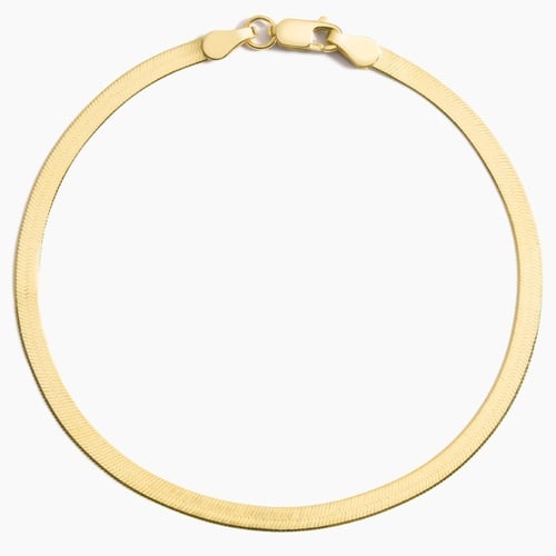 Dezi 7 in. Herringbone Bracelet (2.8mm) in 14K Yellow Gold