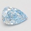 4.09 Ct. Fancy Vivid Blue Pear Lab Grown Diamond