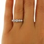 The Rosario Ring, smalltop view on a hand