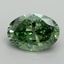 2.18 Ct. Fancy Vivid Green Oval Lab Grown Diamond