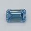 0.56 Ct. Fancy Intense Malibu Blue Emerald Lab Grown Diamond