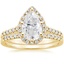 18KY Moissanite Odessa Diamond Ring (1/5 ct. tw.) with Sonora Diamond Ring (1/8 ct. tw.), smalltop view