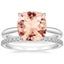 18KW Morganite Freesia Ring with Sia Diamond Open Ring, smalltop view