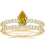 18K Yellow Gold Petite Shared Prong Bridal Set (1/2 ct. tw.)
