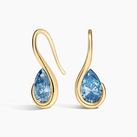 Bezel Atelier Malibu Blue Lab Diamond Drop Earrings