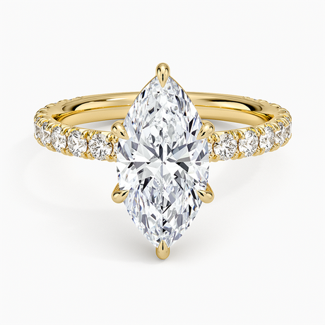 18K Yellow Gold Luxe French Pavé Perfect Fit Diamond Ring (1/2 ct. tw.)