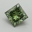 1.52 Ct. Fancy Vivid Green Princess Lab Grown Diamond