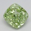 2.08 Ct. Fancy Vivid  Green Cushion Lab Grown Diamond
