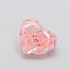 2.60 Ct. Fancy Intense Pink Heart Lab Grown Diamond