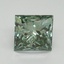 2.08 Ct. Fancy Vivid Green Princess Lab Grown Diamond