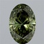 5.51 Ct. Fancy Vivid Green Oval Lab Grown Diamond