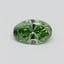 0.50 Ct. Fancy Vivid Green Oval Lab Grown Diamond