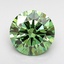 1.24 Ct. Fancy Vivid  Green Round Lab Grown Diamond