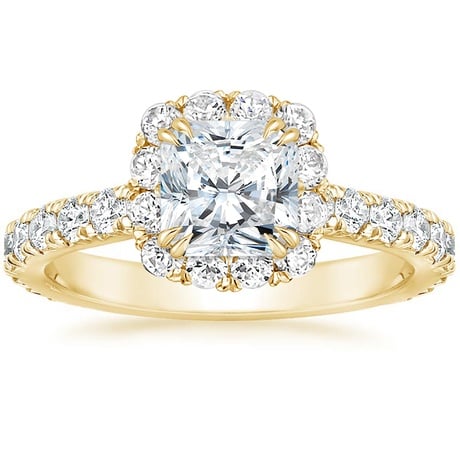 18K Yellow Gold Luxe Sienna Halo Diamond Bridal Set (1 3/8 ct. tw.)