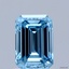 1.0 Ct. Fancy Vivid Blue Emerald Lab Grown Diamond
