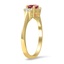 The Kevina Ring, smalltop view on a hand