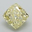 2.63 Ct. Fancy Intense Yellow Cushion Lab Grown Diamond