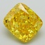 3.19 Ct. Fancy Vivid Yellow Cushion Lab Grown Diamond