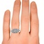 The Rani Ring, smallzoomed in top view on a hand