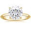 18K Yellow Gold Hazel Solitaire Ring, smalltop view