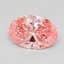 1.06 Ct. Fancy Vivid  Pink Oval Lab Grown Diamond